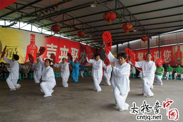 南溪街道老协举行庆“七一”太极拳舞蹈交流活动
