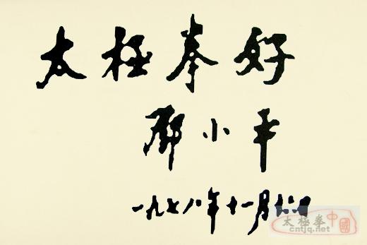 纪念邓小平同志“太极拳好”题词发表31周年